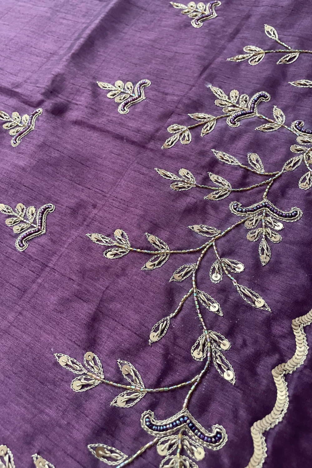 Dual tone shimmer tissue saree