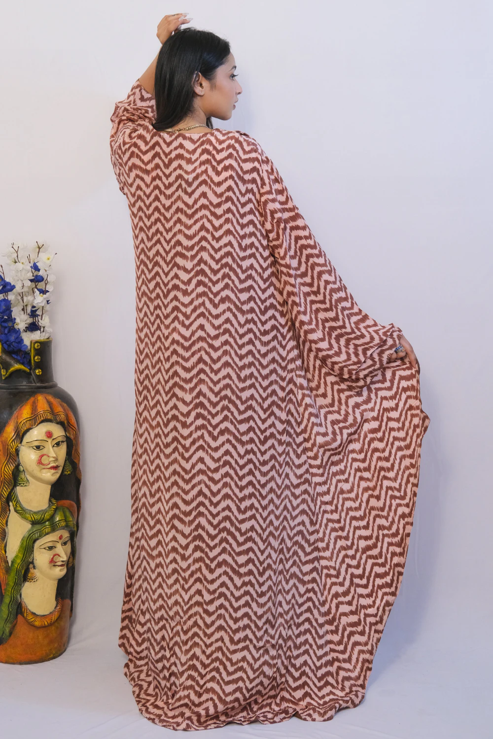 coco with pink dhoti set